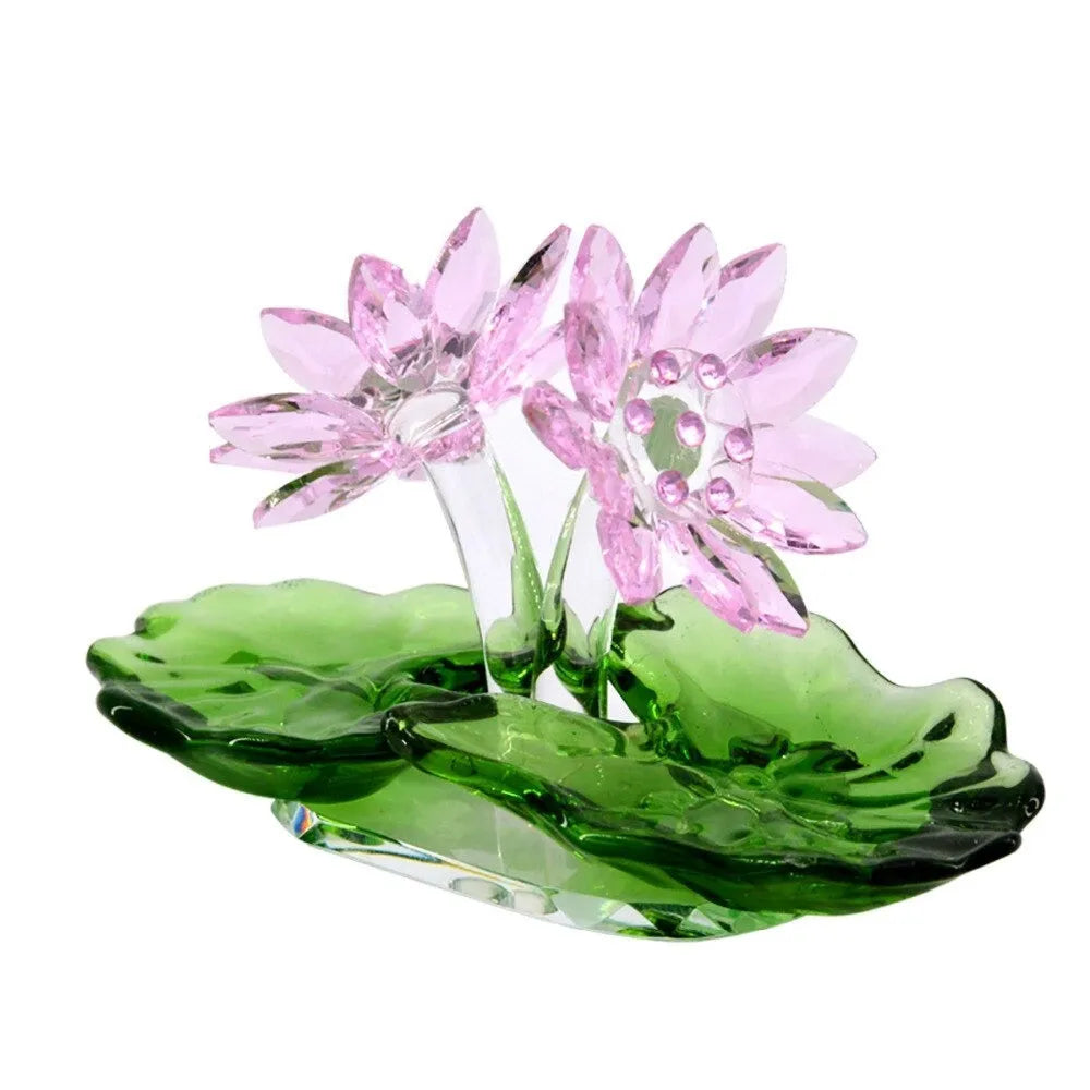 Pink hand-carved white crystal cartoon ornament paperweight 95mm x 40mm x 60mm on white background