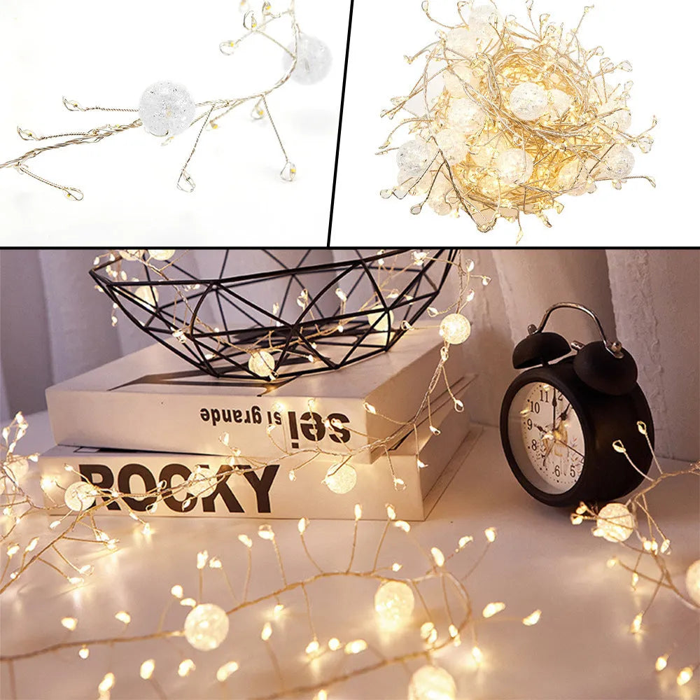 400LED flower-shaped fairy string lights 6 metres indoor decoration with IP66 protection