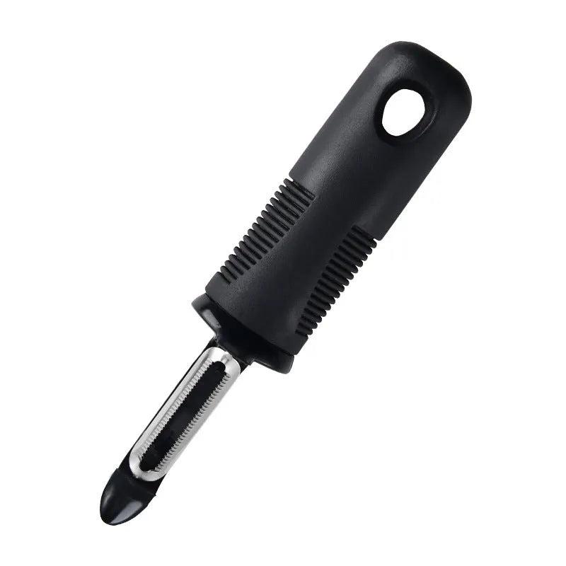 Set of three stainless steel fruit and vegetable peelers with 420J2 blades in modern simple design