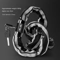 95 cm black zinc alloy mountain bike chain lock with hydraulic shear protection and combination dial
