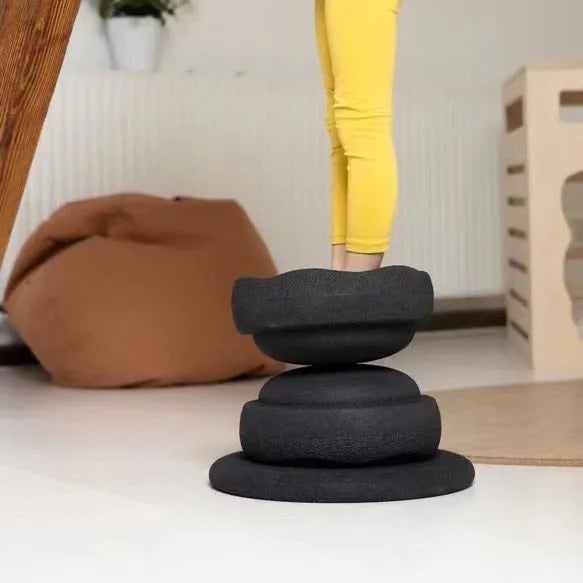 Plastic wood surf balance board for children 4-6 years in mixed colour and black options