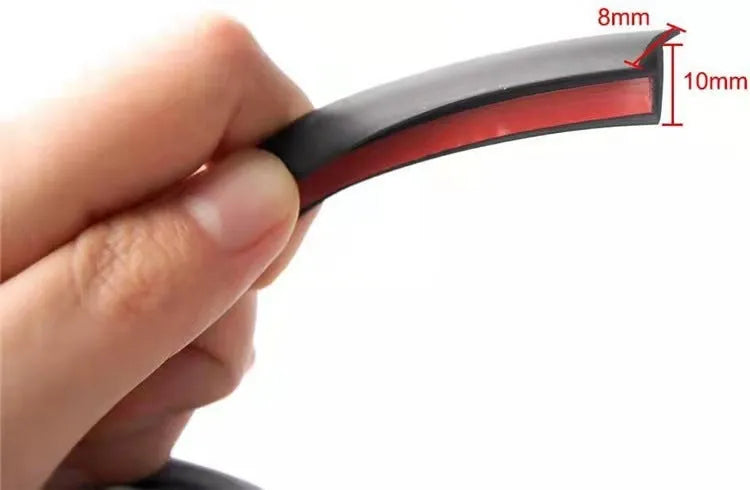 Black TPE rubber bar gap filler seal strip for car bumper and door applications