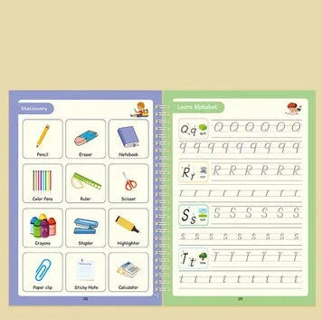 Children's groove magic handwriting practice set with double-sided board and ten pen refills
