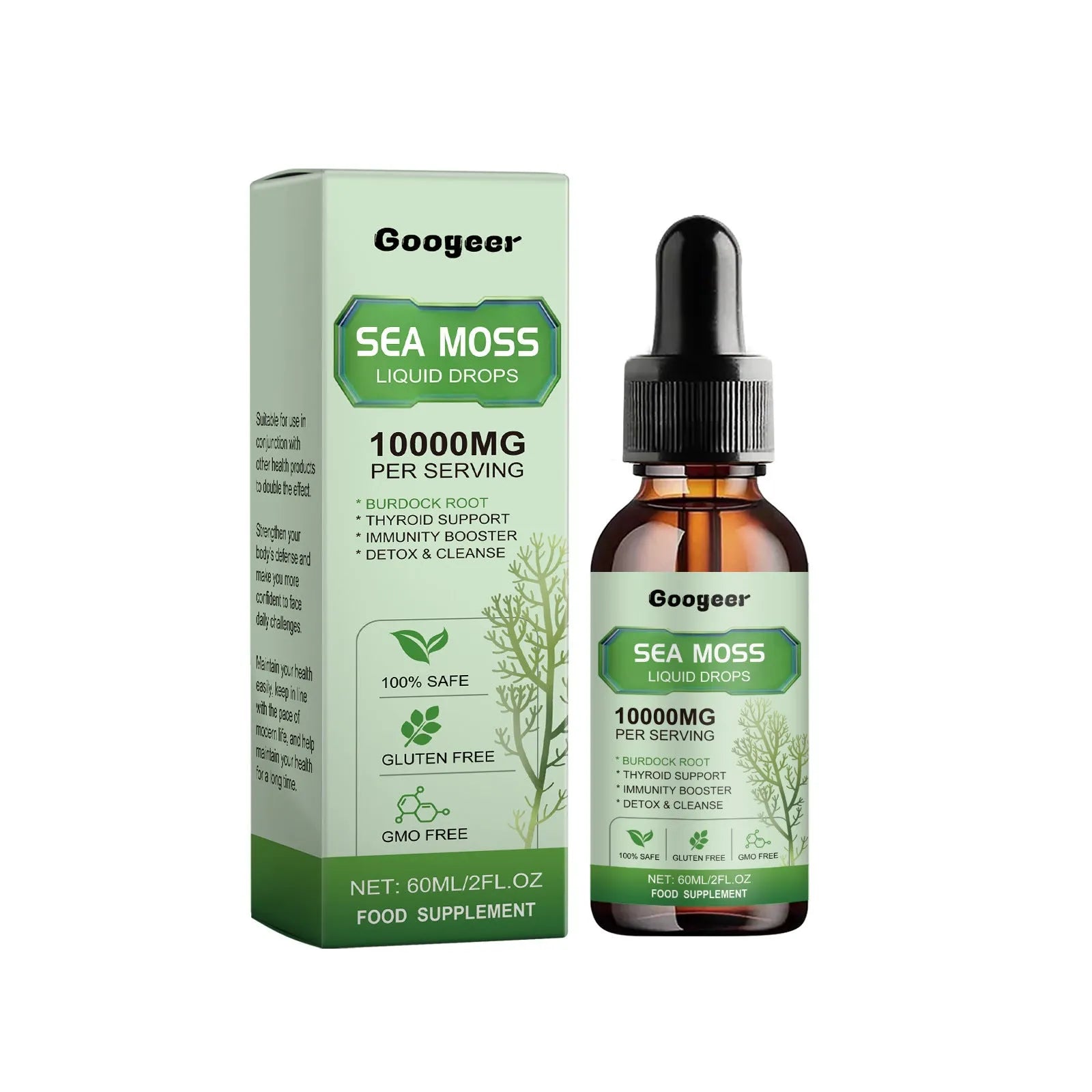 Googeer Sea Moss Liquid Drops 60ml body treatment bottle