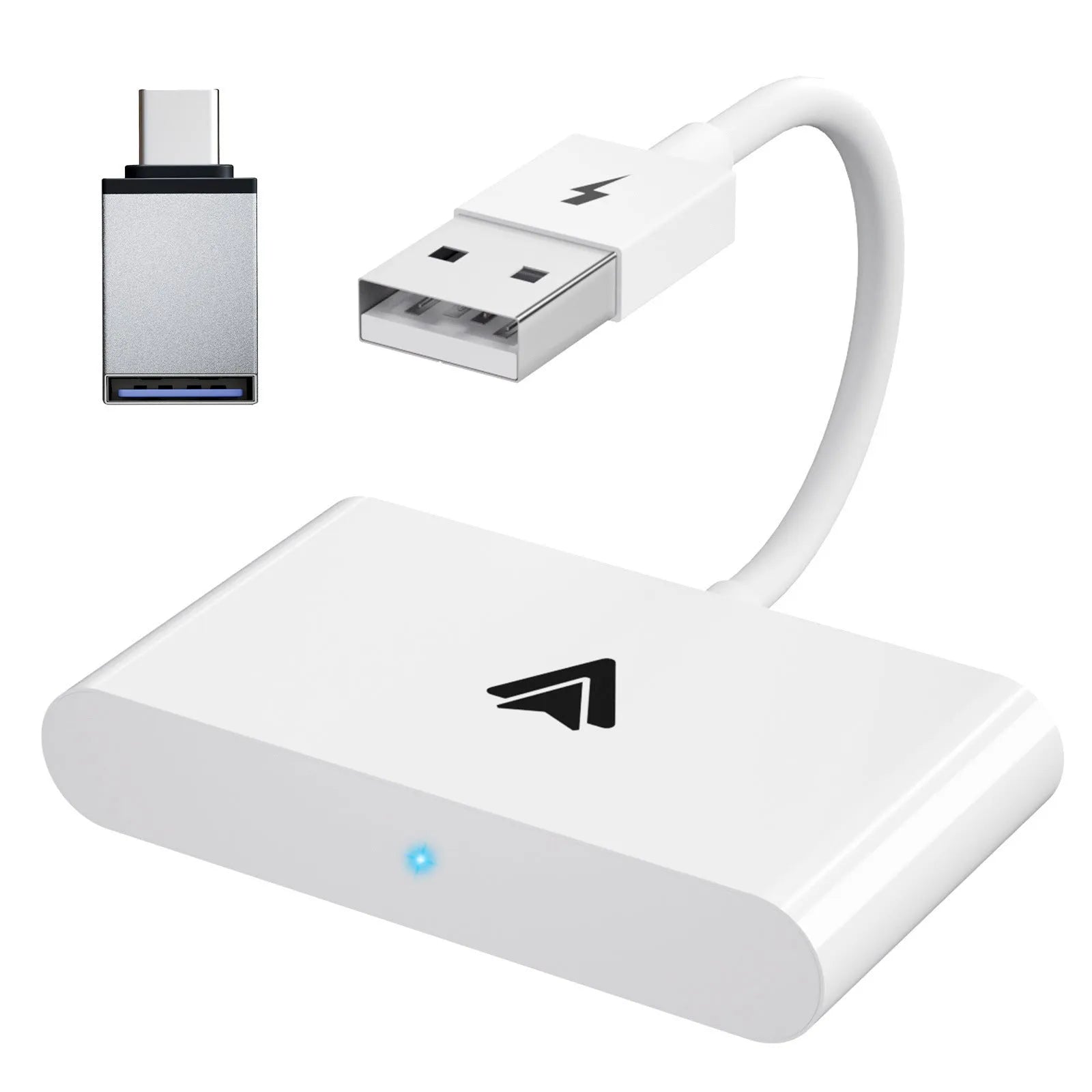 Car wired to wireless Android system adaptor for Android Auto conversion in black and white colour options