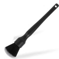 Black PP car detailing brush with pig hair bristles for interior cleaning