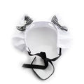 Cat costume dress set with headpiece and skirt in black maid style for adult cats