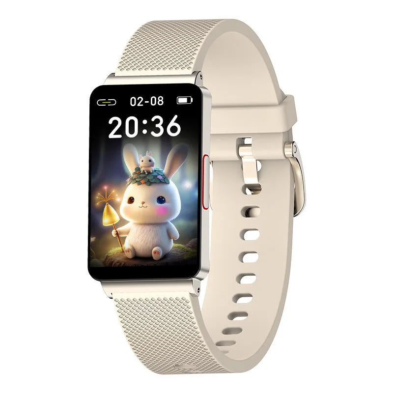 Blood glucose monitoring smart bracelet with touch screen and magnetic USB charging in black, gold or silver colours
