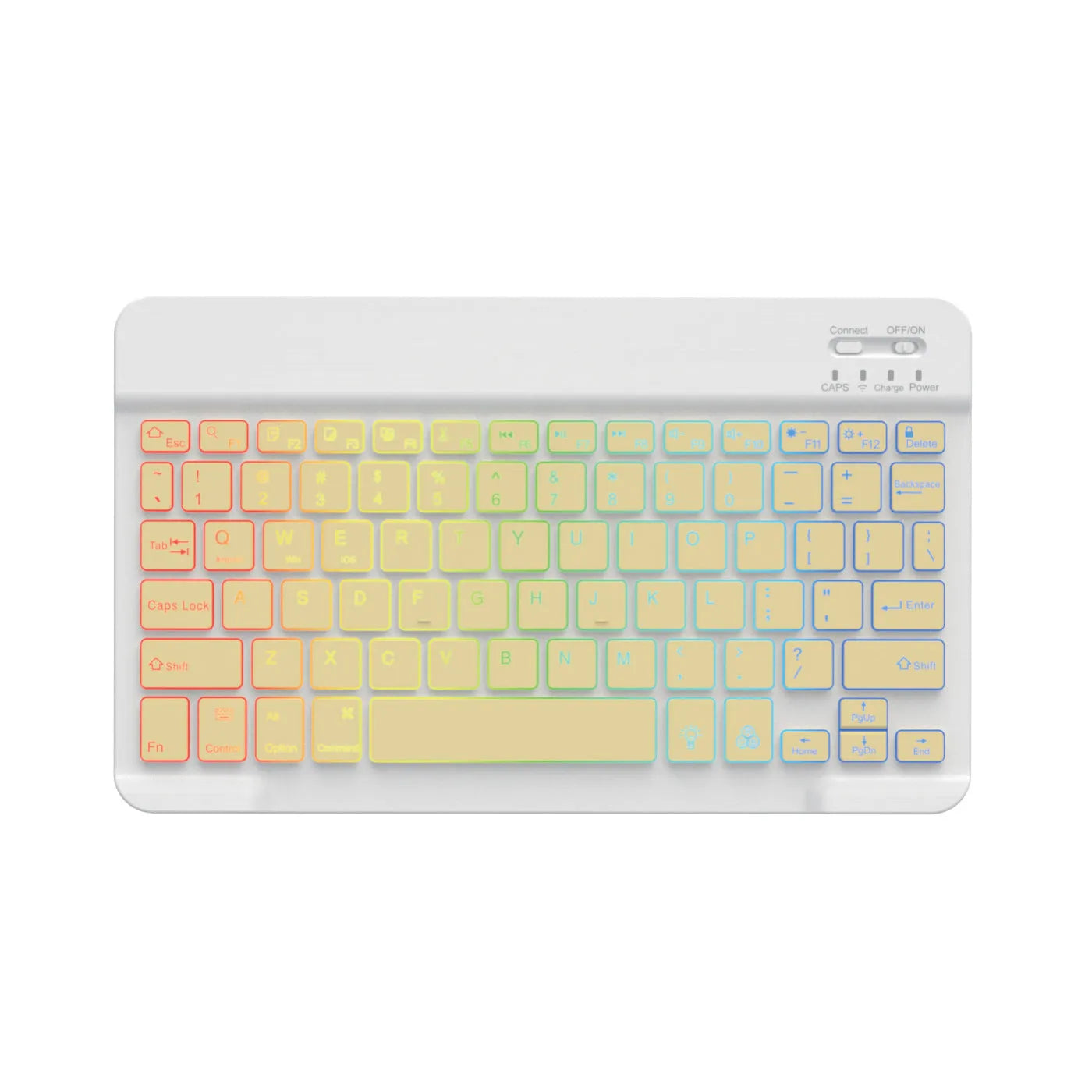 10-inch backlit Bluetooth wireless keyboard for tablets in multiple colour options