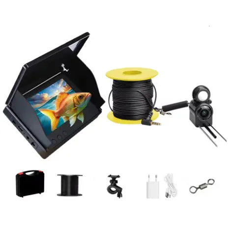 Fish finder underwater camera with 4.3-inch screen and temperature sensor