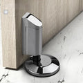 Zinc alloy invisible magnetic door stopper in brushed nickel finish for modern interiors