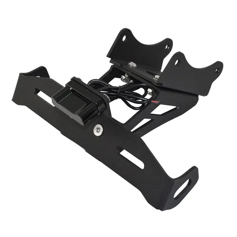 Black aluminium alloy short tail licence plate bracket for Honda motorcycles.