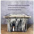 Ceramic square mouth flower pot in large size 36 with classical glaze finish for phalaenopsis orchids