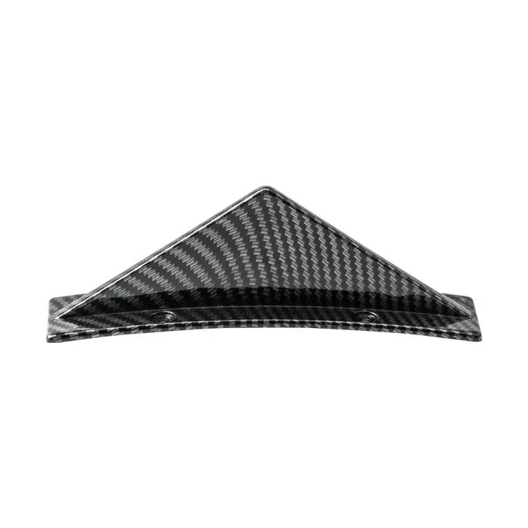 Four triangle rear spoilers in bright black and carbon fibre finishes