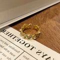 Chinese butterfly design women's copper ring with dripping oil treatment finish