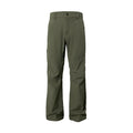 Man wearing grey 3D cut deconstructed casual trousers with a straight leg and elasticated waistband.
