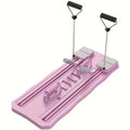 Multifunctional supine fitness board with wheel components in pink and blue colours