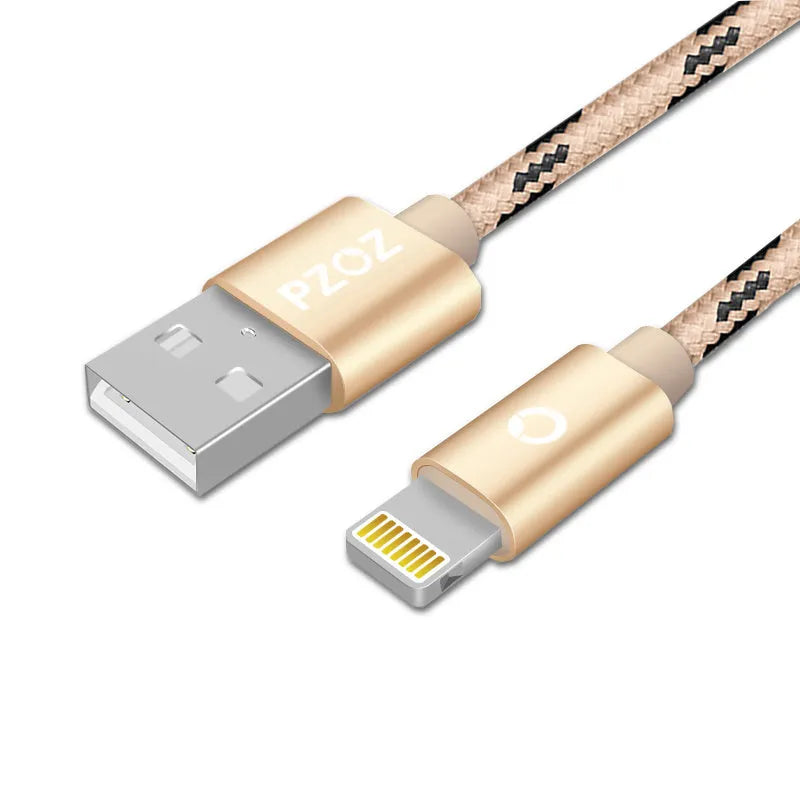MFI certified Apple Lightning charging cable in grey and silver colour options with 1 metre length