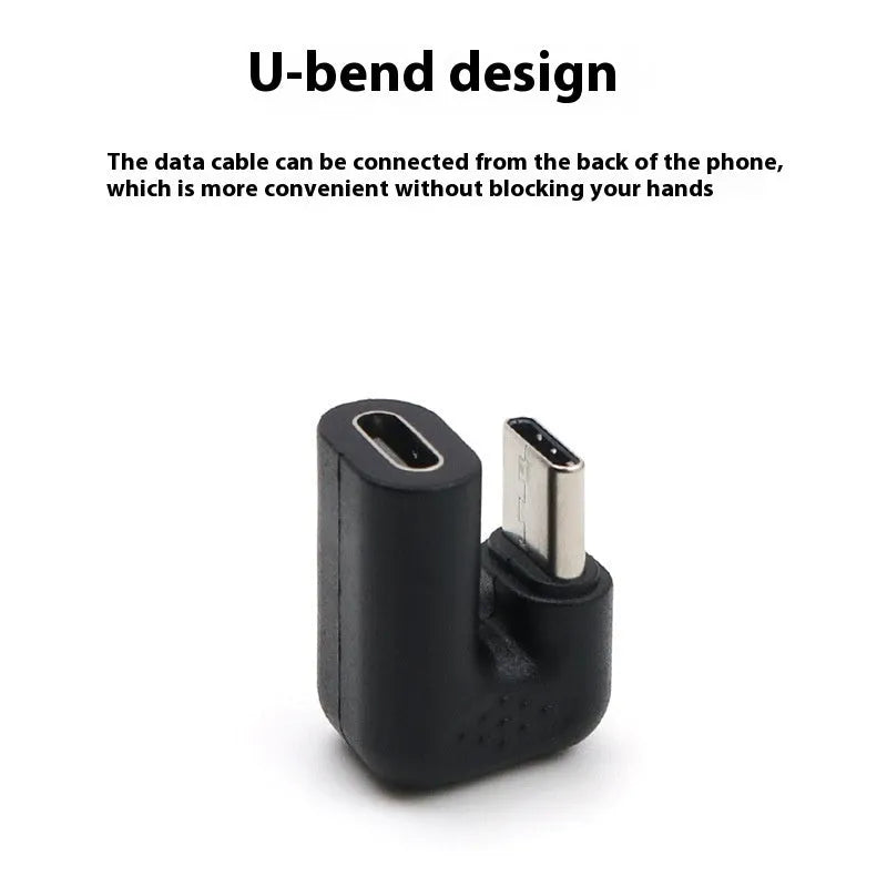Plastic male to female adapter extension cable with U-bend design and 4 adapter pieces