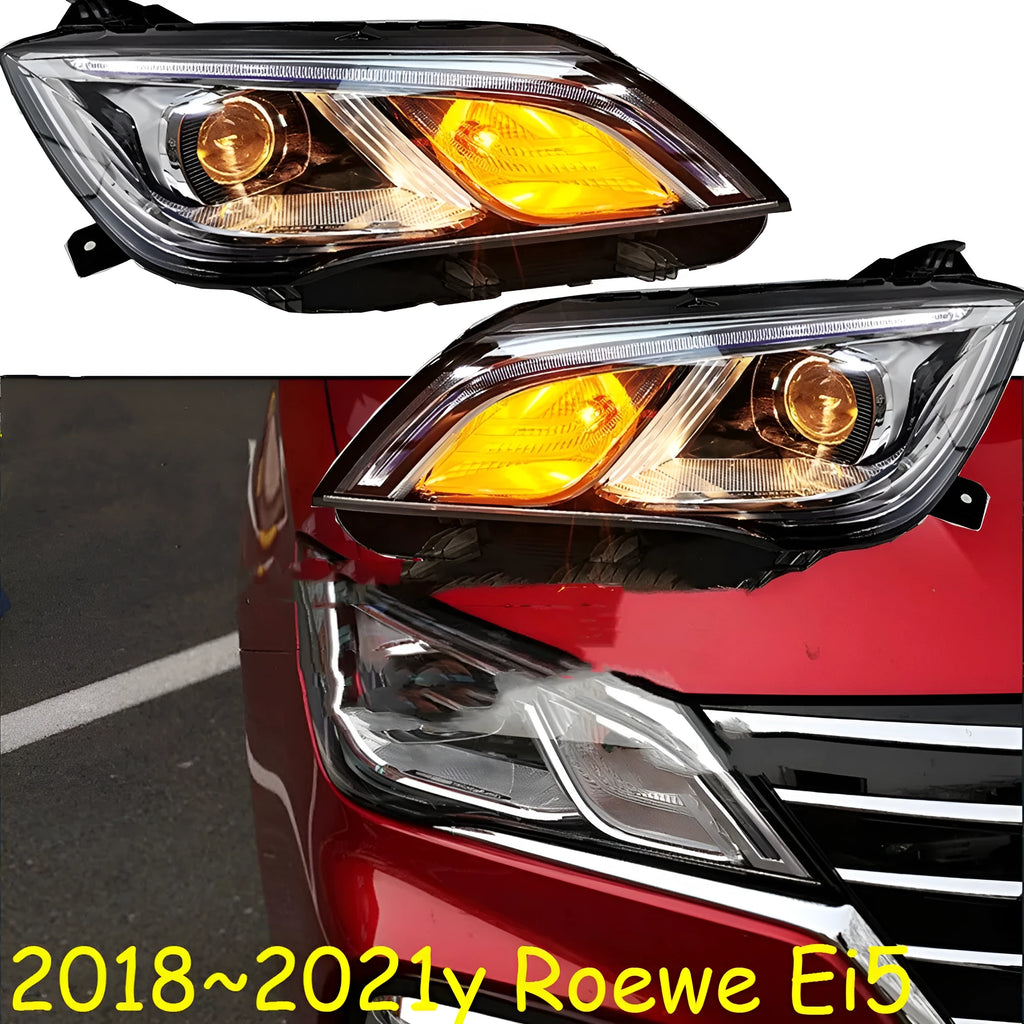 Car headlight assembly for 2018-2021 models with 9-line LED pattern and ABS housing