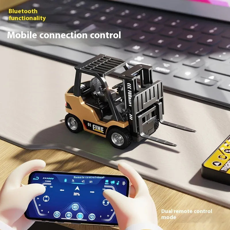 1:64 scale Bluetooth remote control alloy forklift model with accessories
