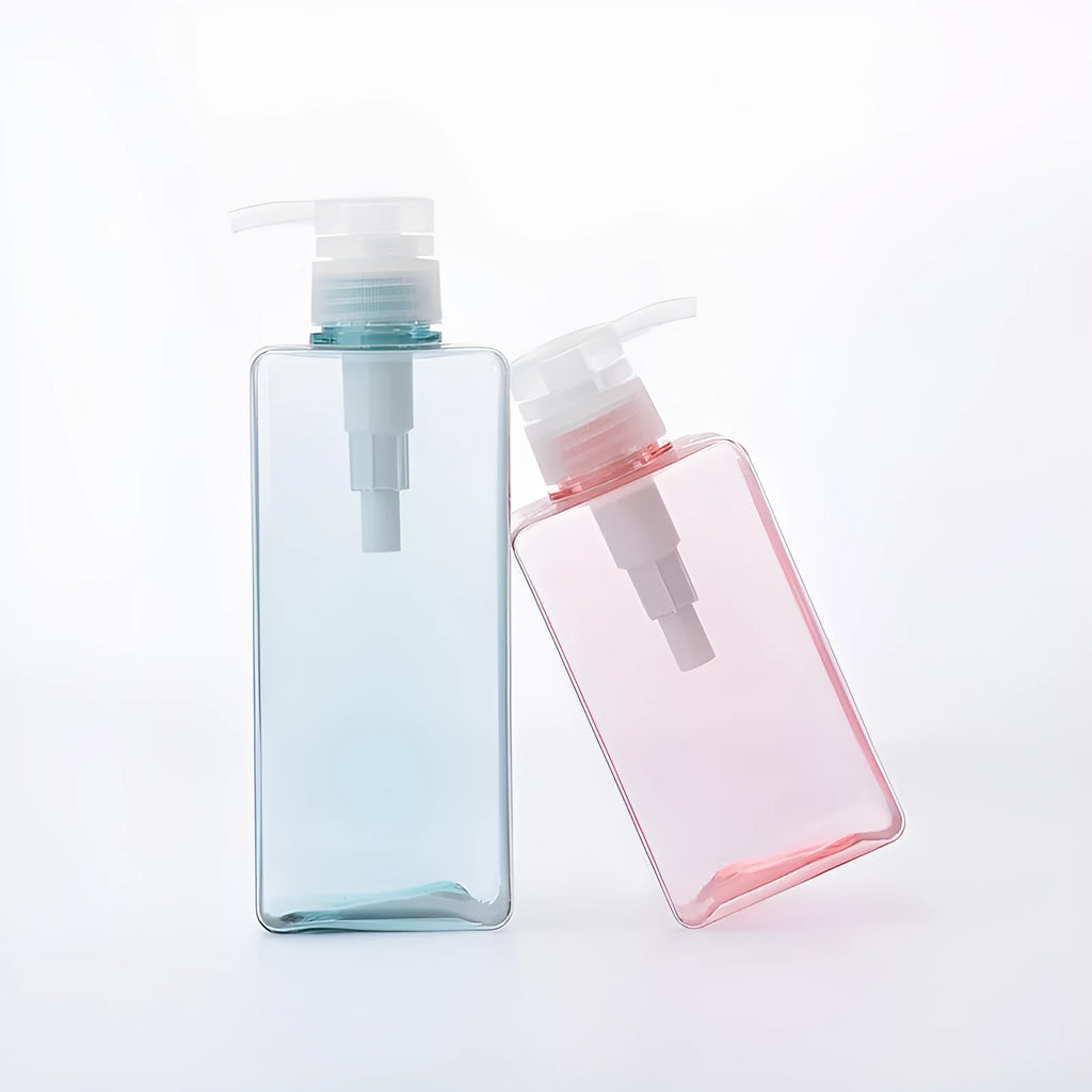 Plastic replacement bottle for lotion hand sanitiser shampoo in multiple sizes and colours