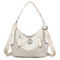 Retro printed shoulder messenger bag in soft PU leather with adjustable straps and sandwich pocket design