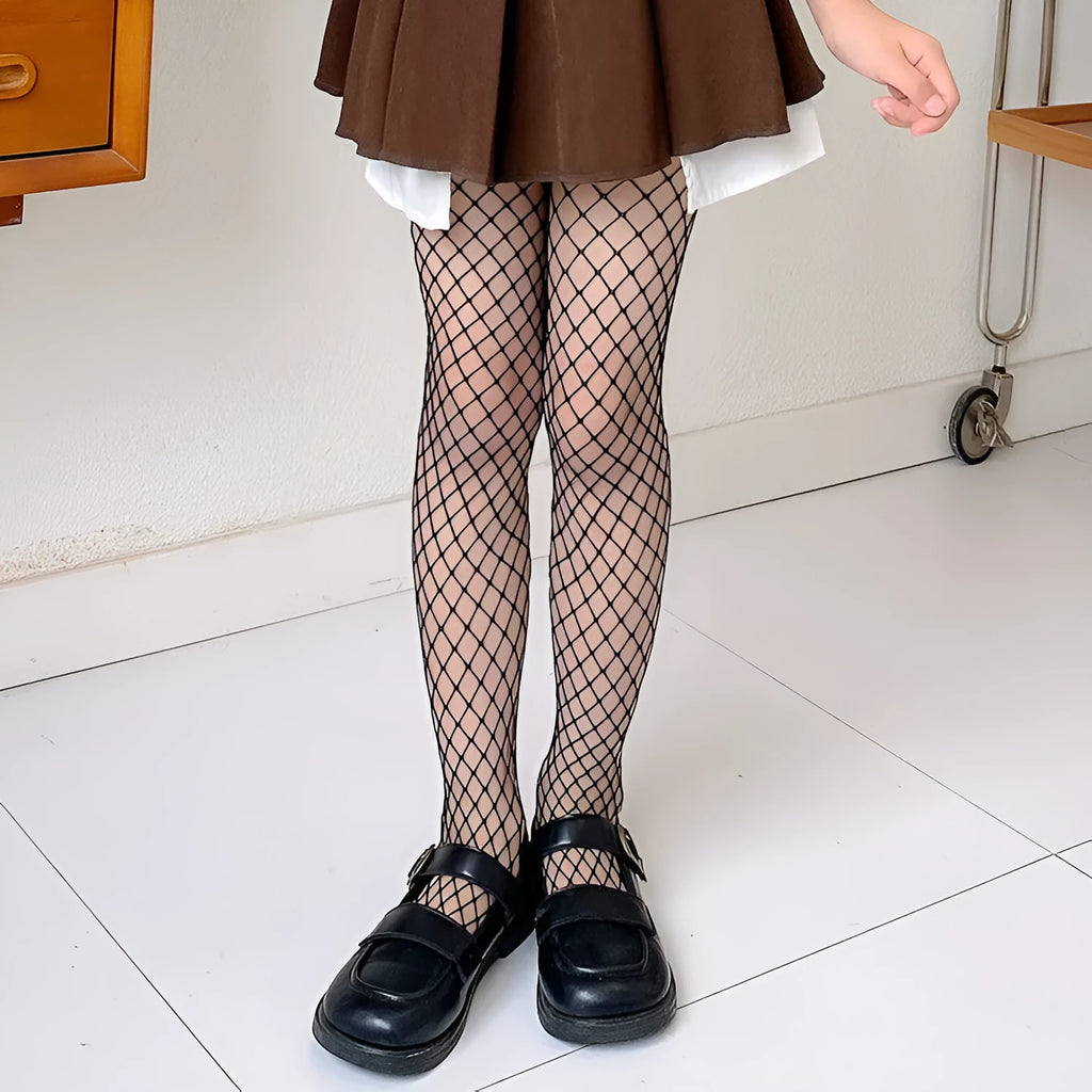 Women's anti-hook mesh stockings in solid black or white with large medium or small net pattern free size 80-160cm