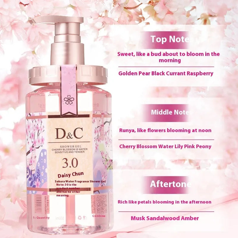 Sakura shampoo conditioner shower gel wash nursing set 500ml bottle
