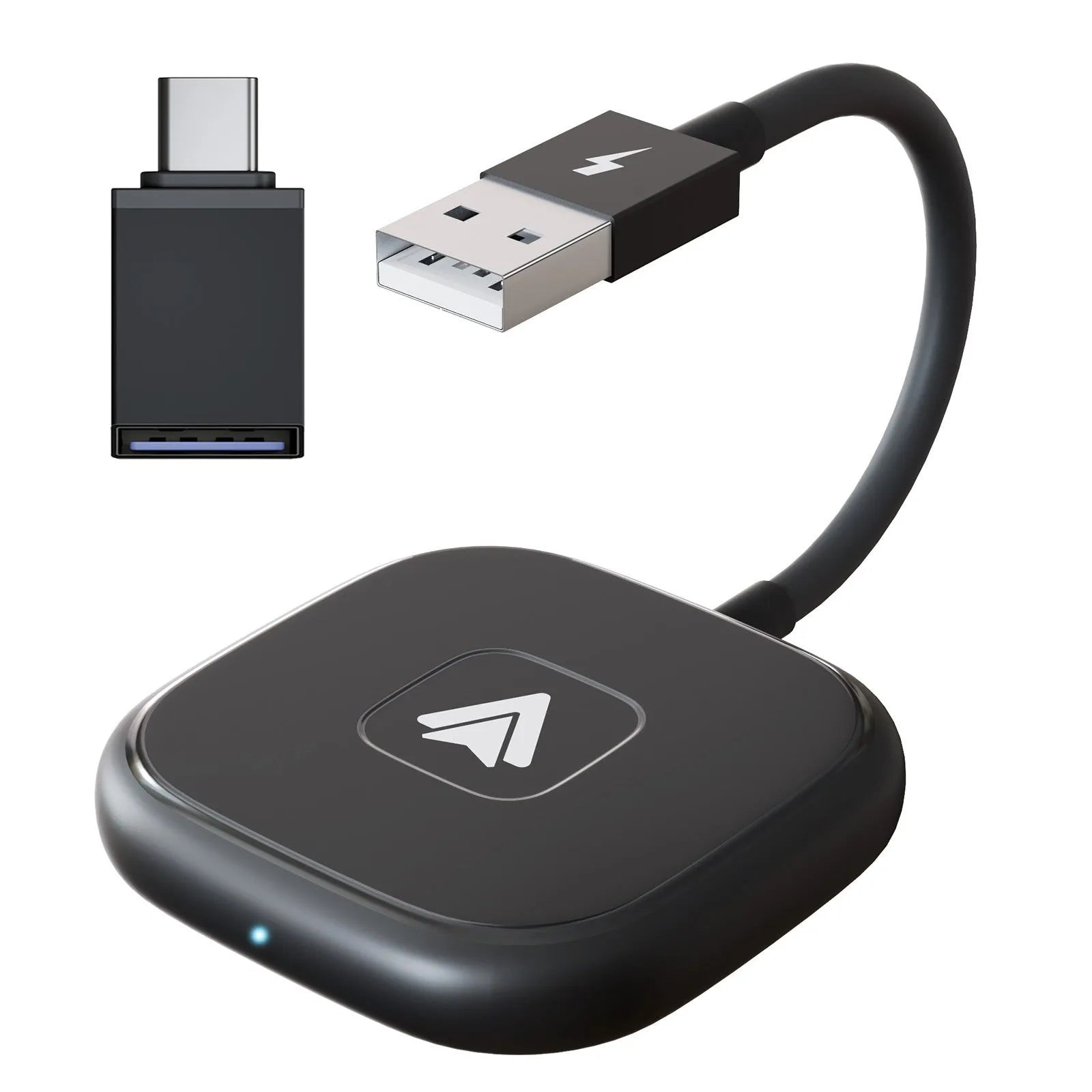 Car wired to wireless Android system adaptor for Android Auto conversion in black and white colour options