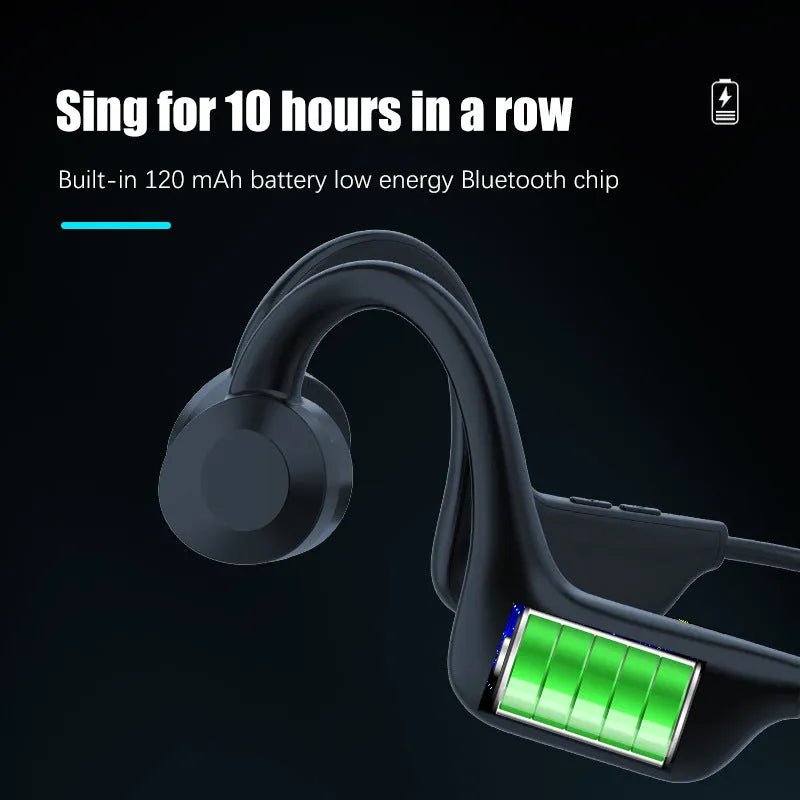Black VG02 true wireless sports Bluetooth headset with hanging ear design
