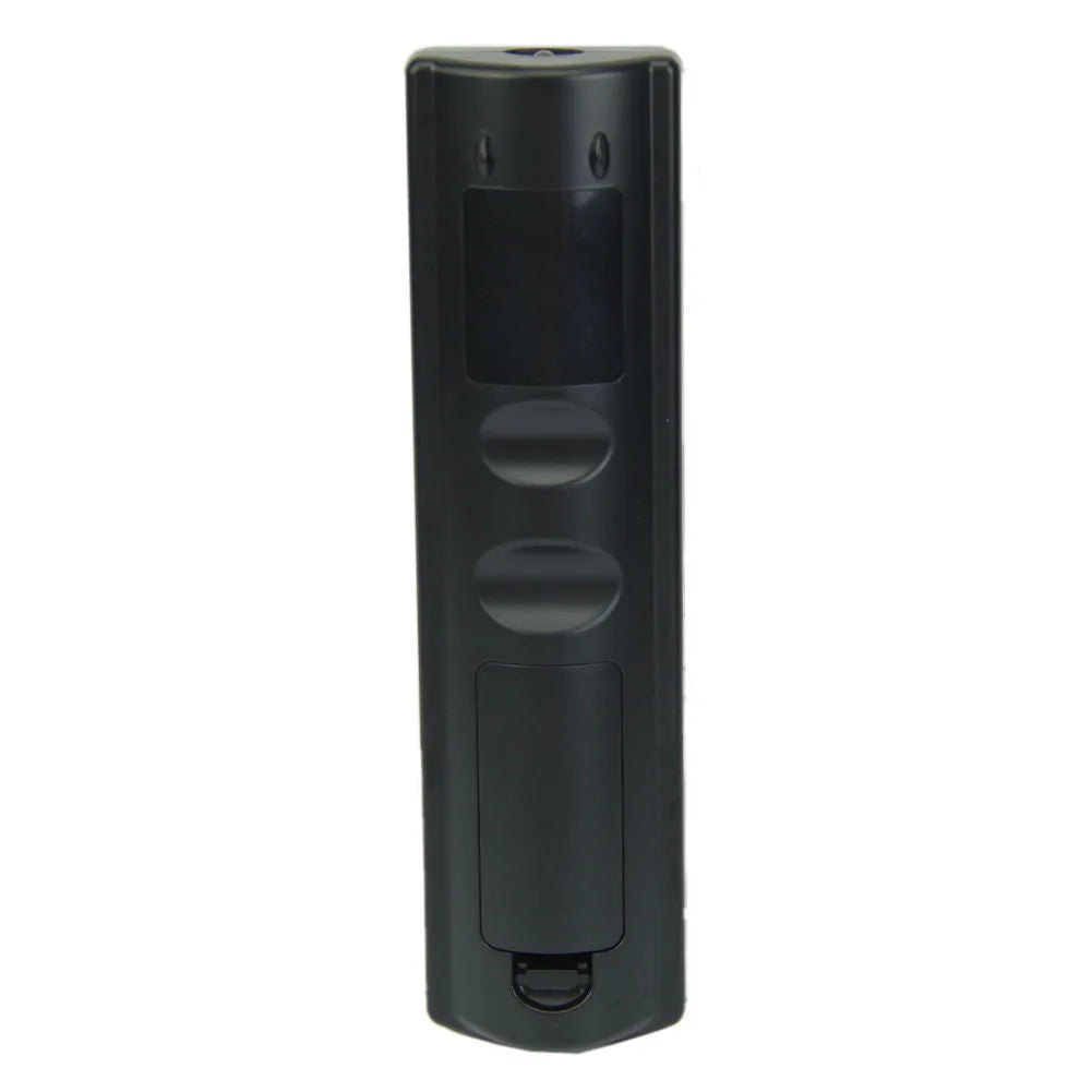 Black L336 full key universal learning remote control on a white background.