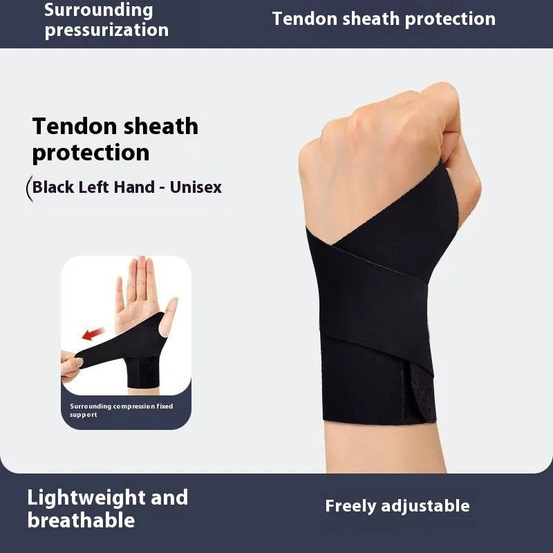 Athletic wristguards with adjustable straps in black and skin colour for badminton, tennis, volleyball.