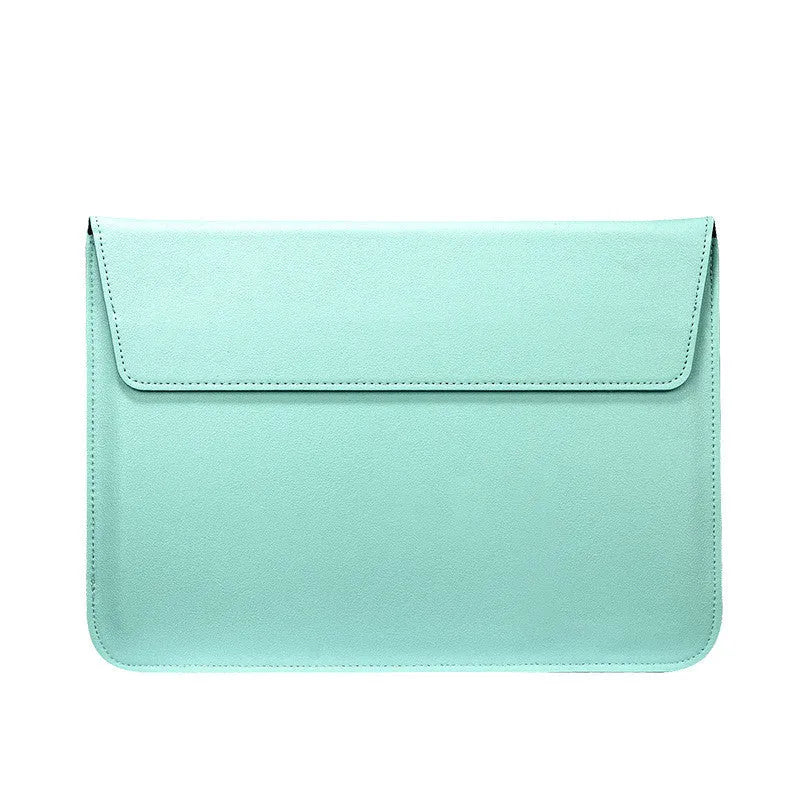 PU leather laptop sleeve bag in solid colour, available in 11, 13, and 15 inch sizes for iPad tablet notebook
