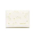 New short folding small wallet for women with cartoon animation print in purple colour