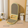 L-shape vertical cat scratching board with corrugated cardboard surface in grey, green or white colour options