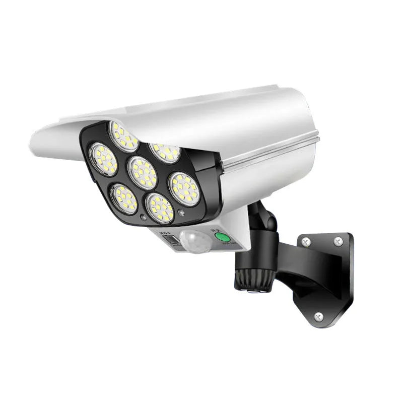 Solar-powered outdoor LED induction lamp with waterproof construction for courtyard and road lighting