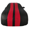Ford Mustang car cover with elastic edges shown in light grey colour option