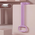 Women's adjustable chest expander with TPE pull rope in pink, blue, or purple colours