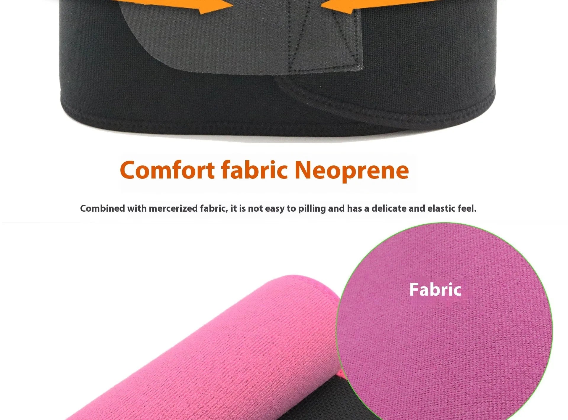 Neoprene lumbar support belt for fitness and running in black, blue or pink colours