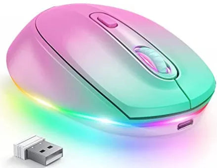24g wireless rechargeable ergonomic mouse in colour CP008557 next to its USB charging cable