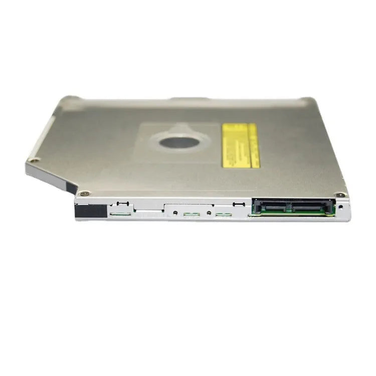 Silver MacBook Pro 13 built-in SuperDrive optical drive replacement component with SATA connector