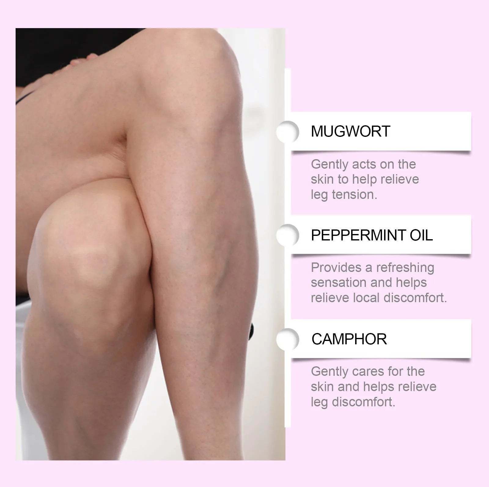 12-piece leg care patch set with plant-based nourishing formula for massage application