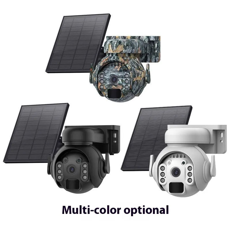 Solar-powered wireless security camera with 3MP resolution and full colour night vision capability