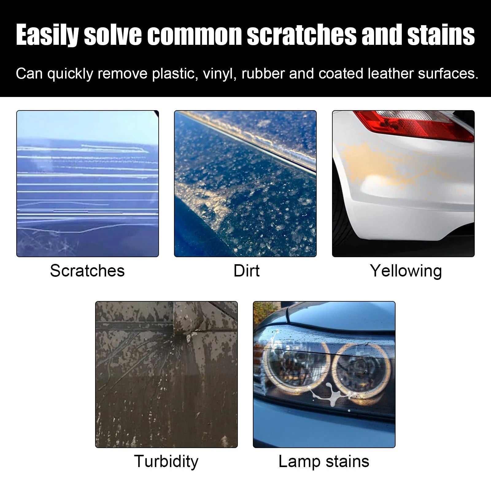 60ml car scratch repair cream container and sponge applicator for paintwork scratches