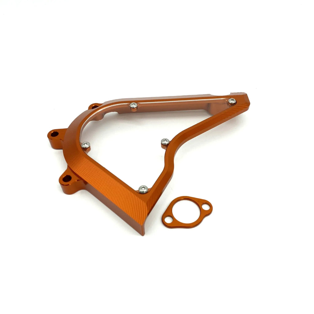 KTM Duke motorcycle black and orange front gear chain cover replacement part