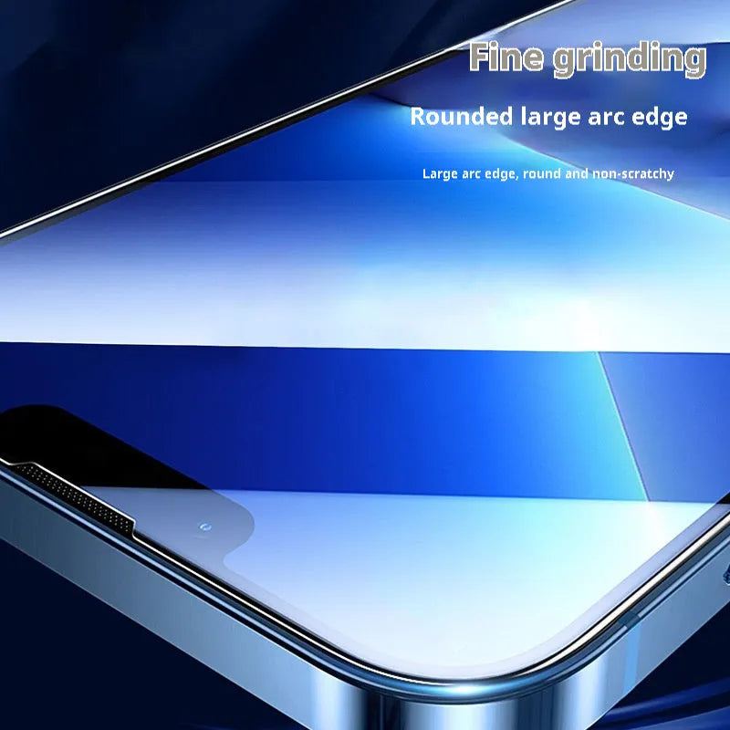 Tempered glass screen protector for iPhone 15 with anti-fingerprint coating, black colour