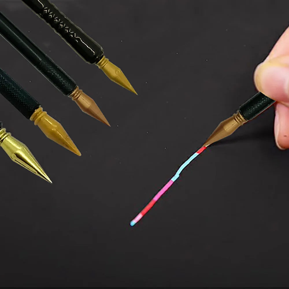 Black plastic scratch art pen tool for children's drawing and scratch paper creative projects