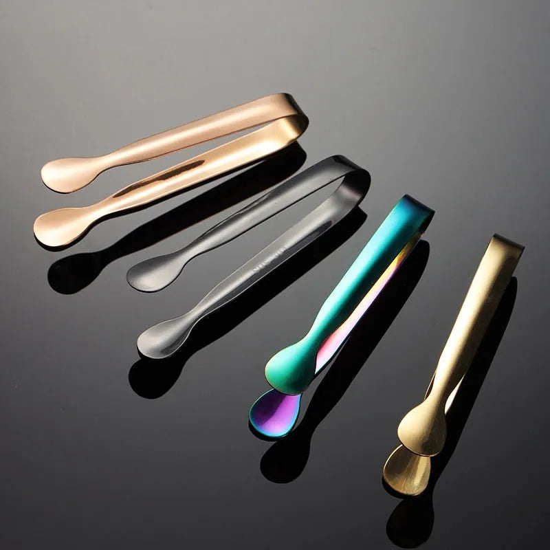 Stainless steel cocktail ice clip in silver, gold, rose gold, magic colour or black for bar and home drinks use