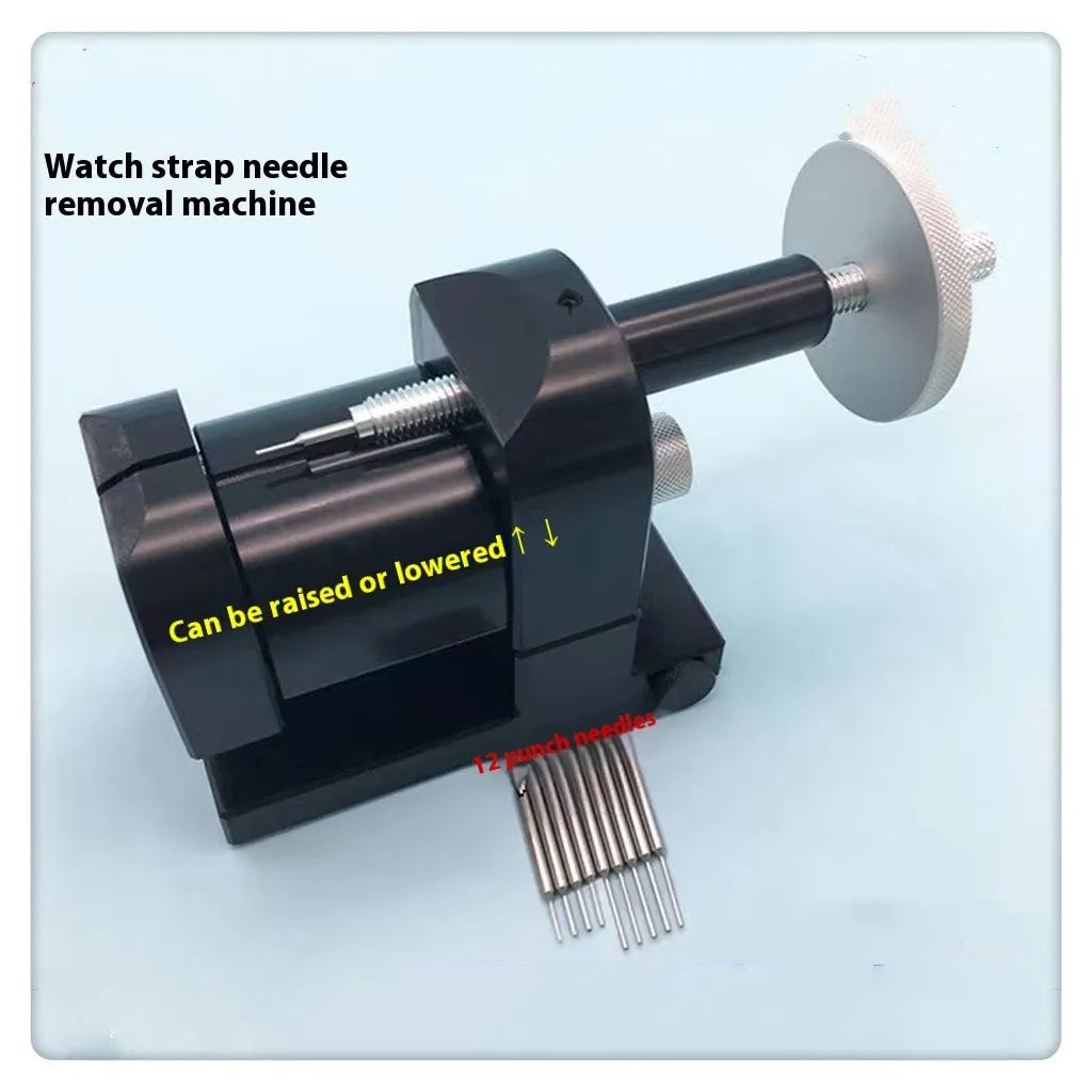 Professional watch strap removal tool kit with alloy steel strip dismantling machine and 12 piece set
